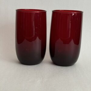 Vintage ANCHOR HOCKING 4" Royal Ruby Red Juice 6oz Glass